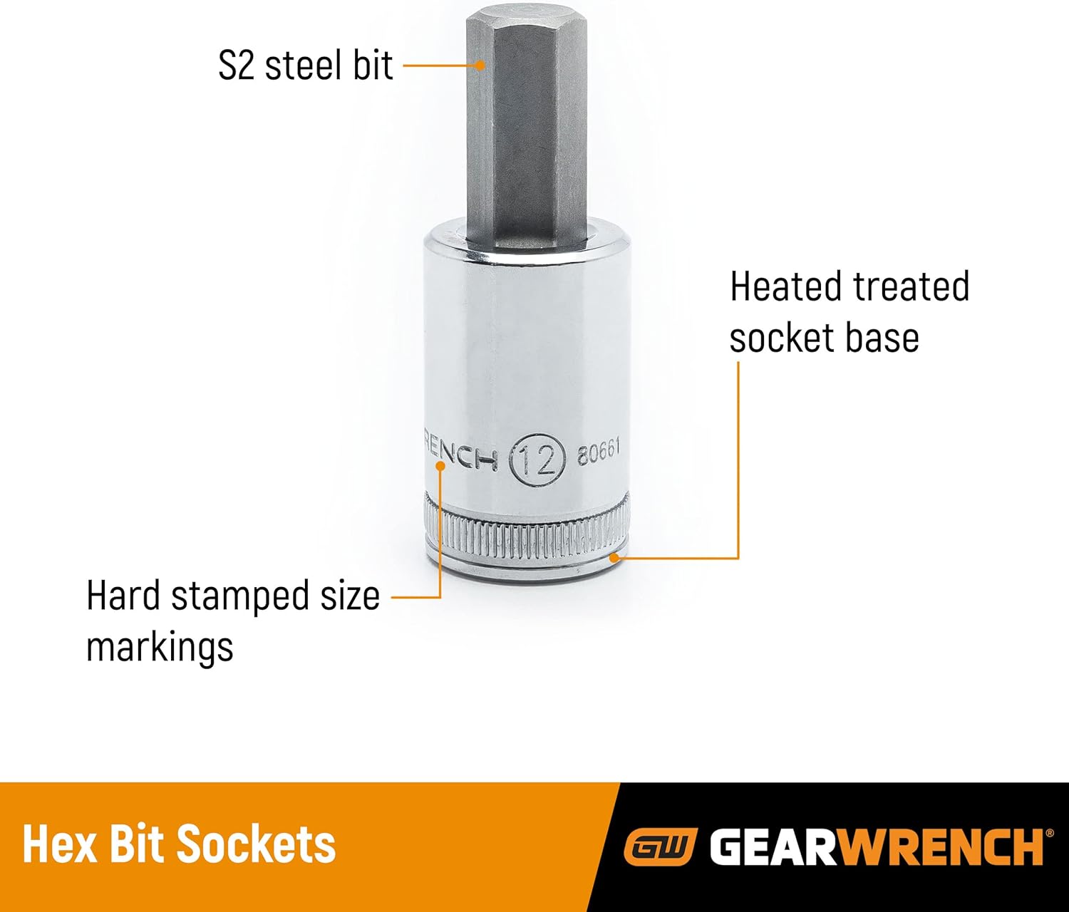 GearWrench 80662 SKT HEX BIT 1/2DR 14MM