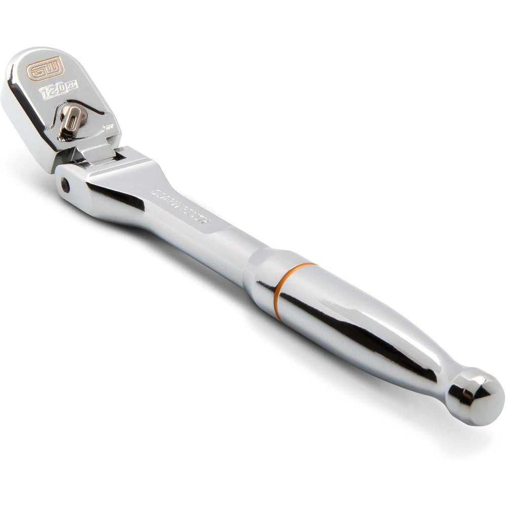 GearWrench 81012XP 1/4 Drive 120XP Full Polish Chrome Flex Head Teardrop Ratchet