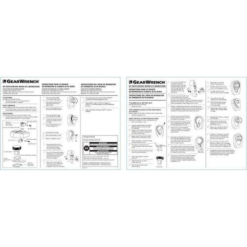 GearWrench 81099F RAT REP KIT NON-QR 1/4DR