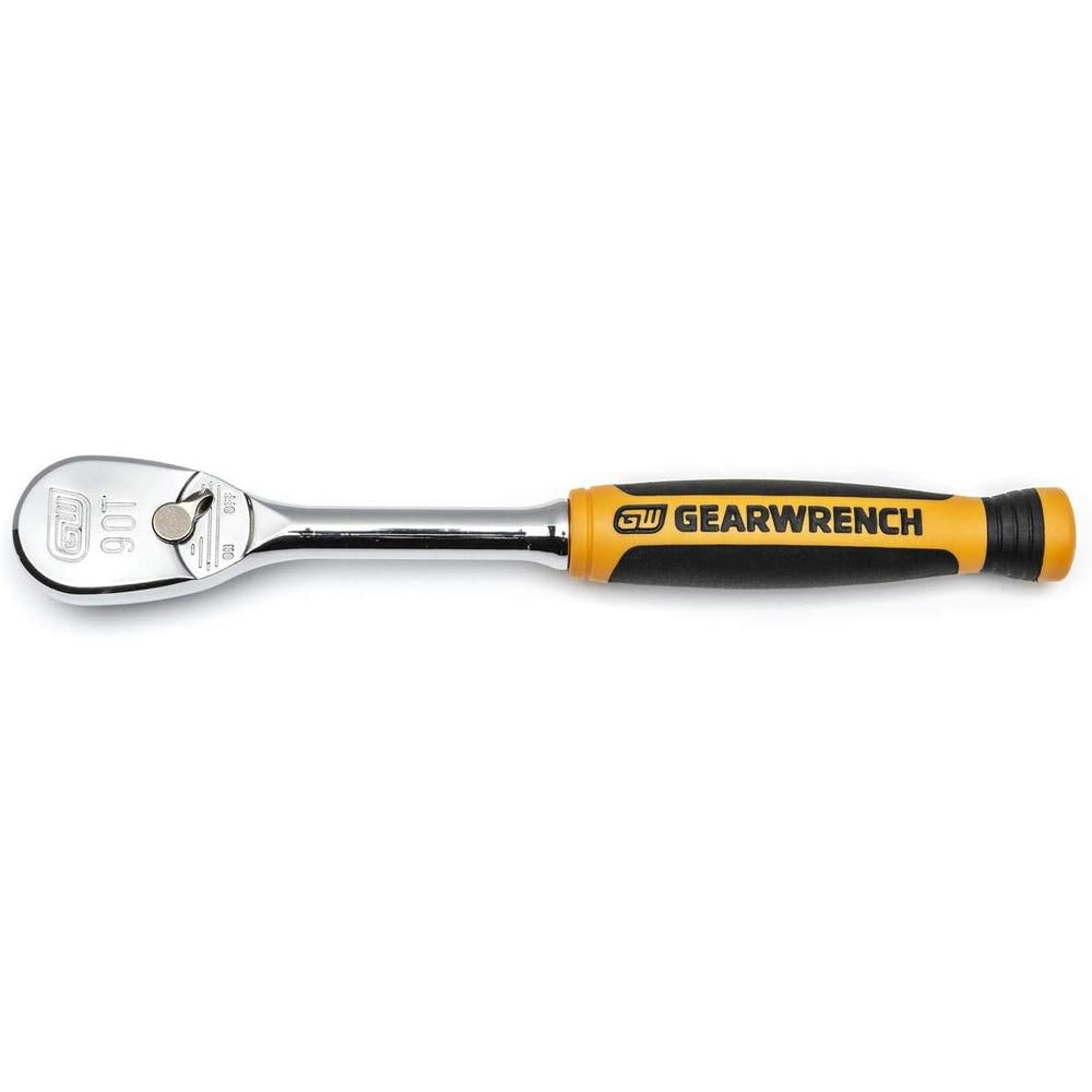 GearWrench 81203T 3pc 1/4" & 3/8" Drive 90-Tooth Cushion Grip Mixed Ratchet Set