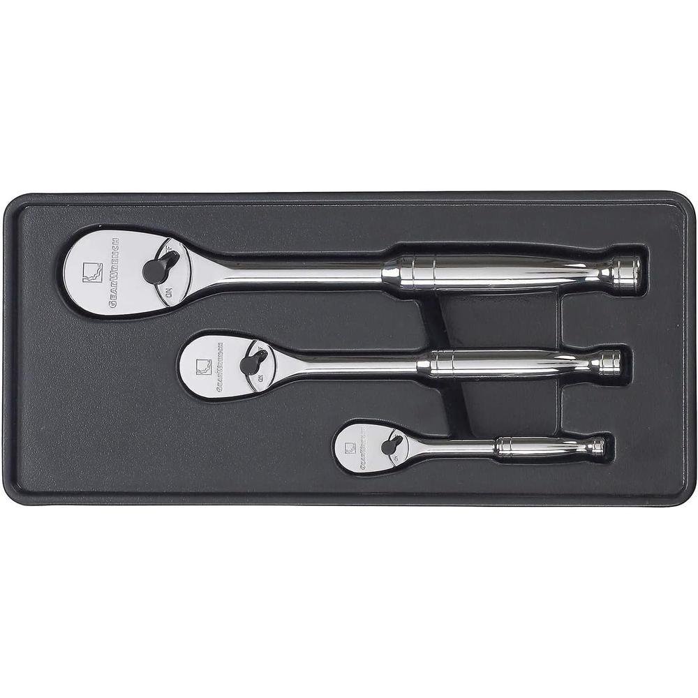 GearWrench 81206F 3-Piece Full Polish Ratchet Set