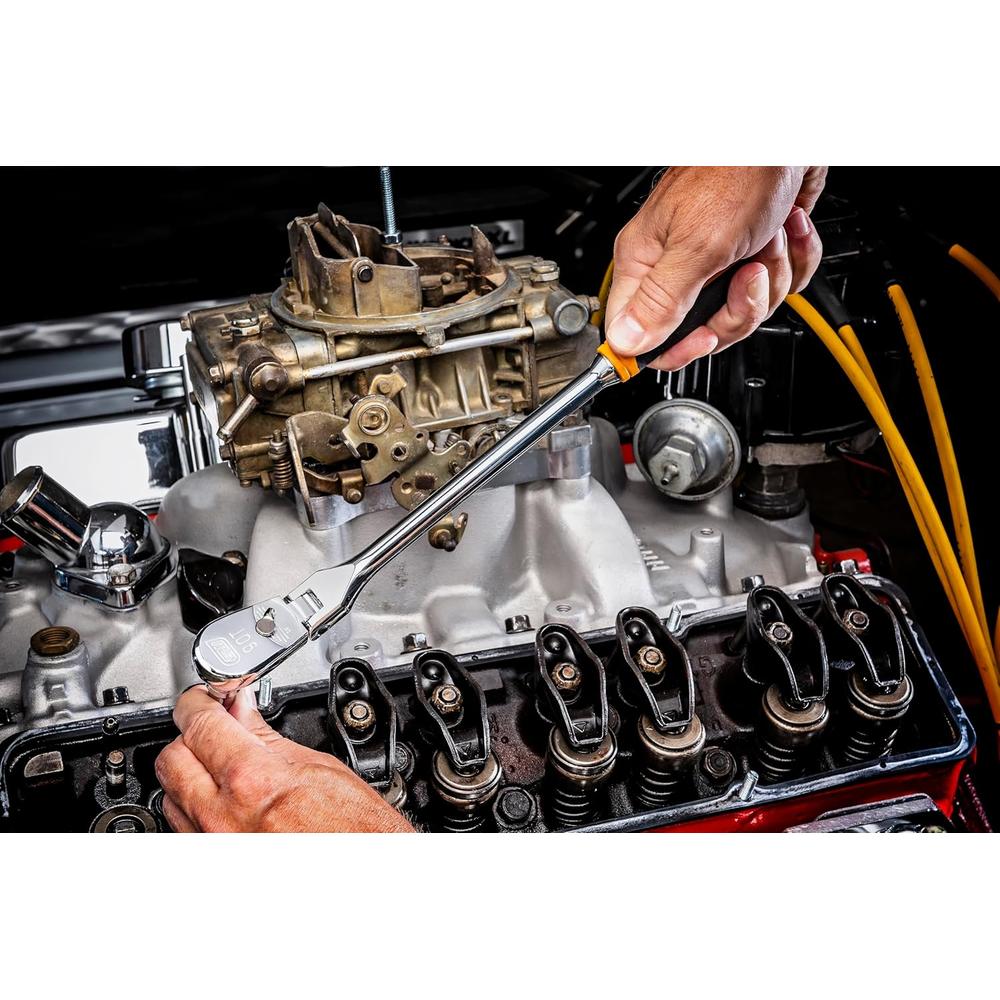 GearWrench 81210T 3/8" Drive 90-Tooth Dual Material Flex Head Teardrop Ratchet