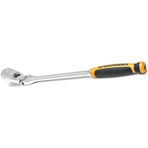 GearWrench 81210T PG121 - 13" LONG 3/8" DRIVE CUSHION GRIP FLEX HEAD TEARDROP RATCHET, 90-TOOTH - MPR Tools & Equipment