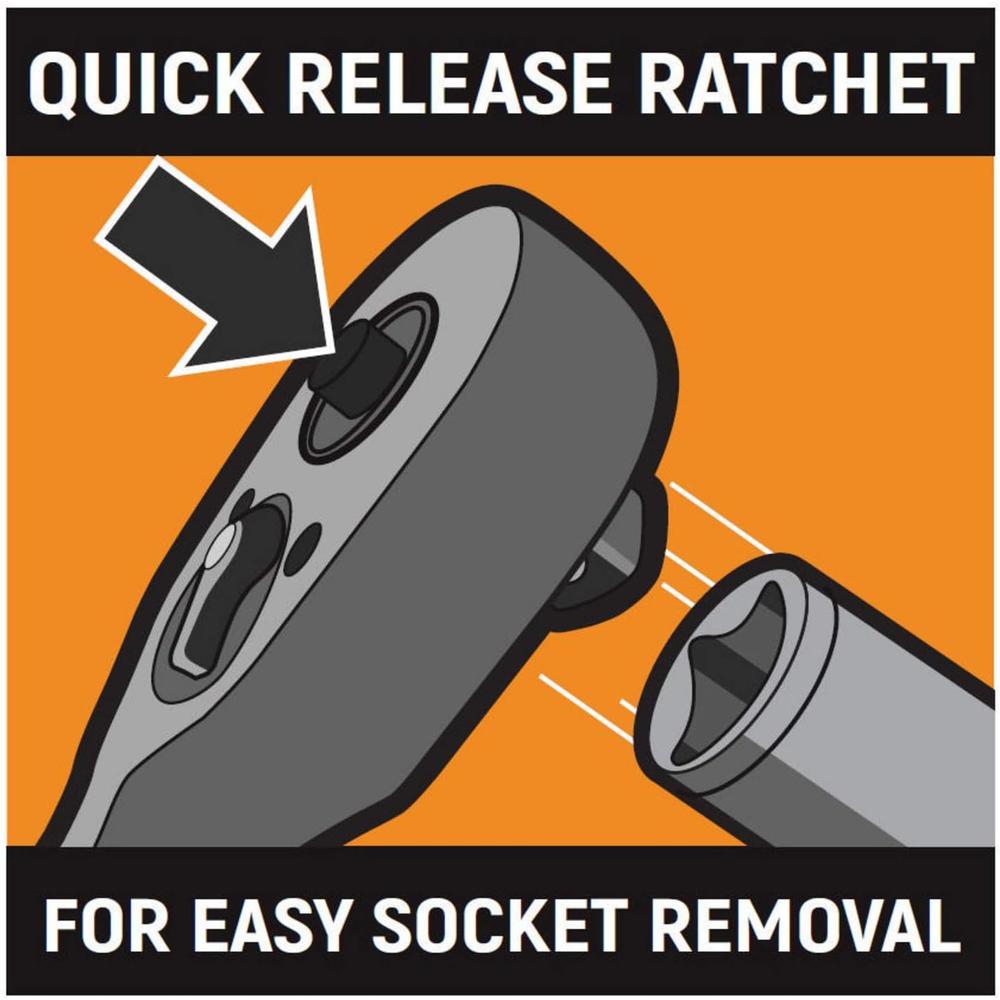 GearWrench 81218 3/8-Inch Drive Teardrop Quick Release Ratchet