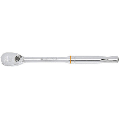 GearWrench 81220T PG119 - 8" LONG 3/8" DR. FULL POLISH FIXED COMPACT HEAD TEARDROP RATCHET, 90-TOOTH - MPR Tools & Equipment