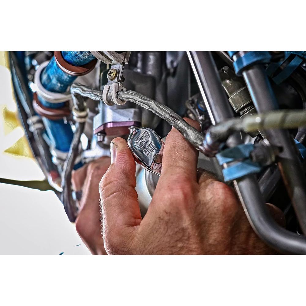 GearWrench 81264T 3/8" Drive 90-Tooth Long Handle Teardrop Ratchet