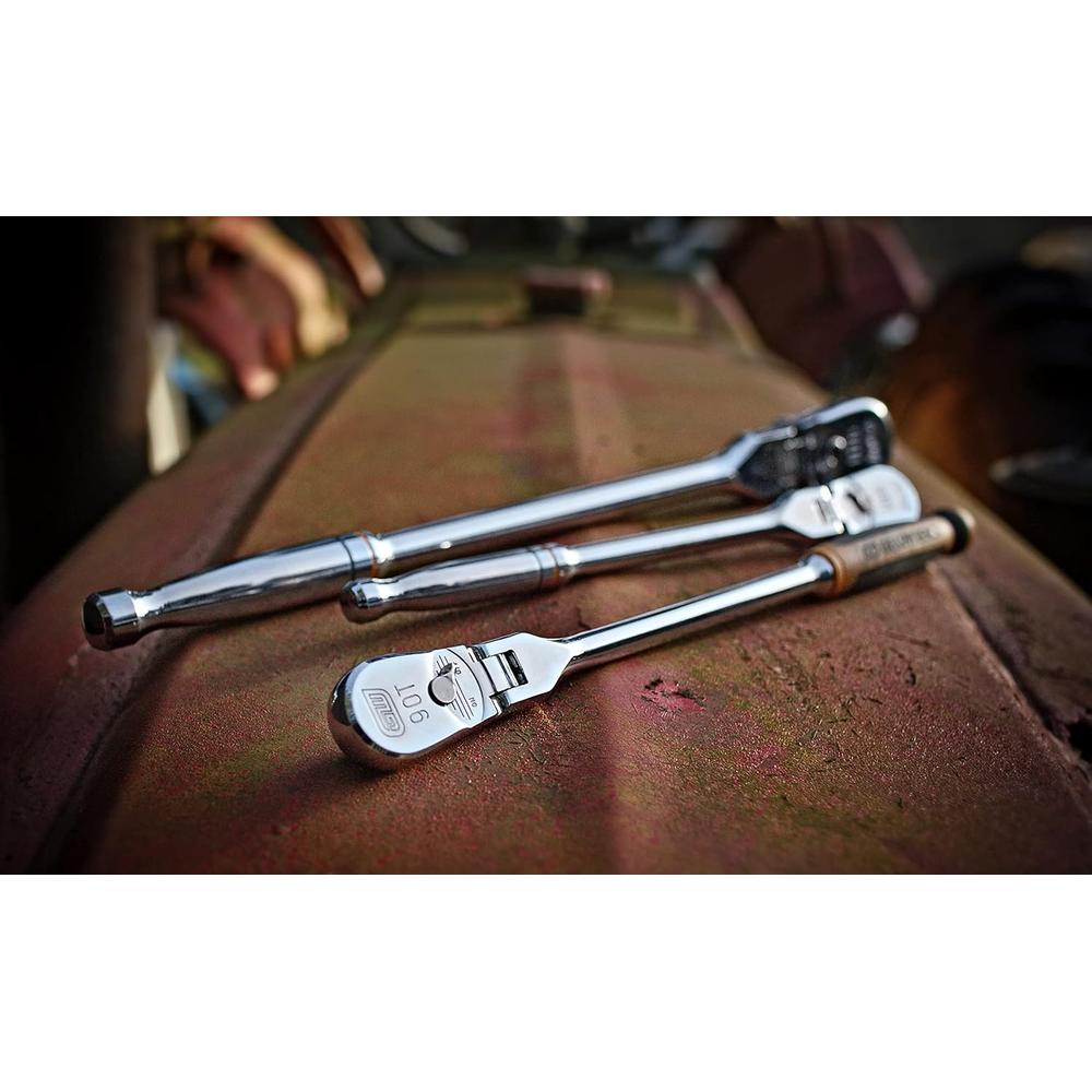 GearWrench 81264T 3/8" Drive 90-Tooth Long Handle Teardrop Ratchet