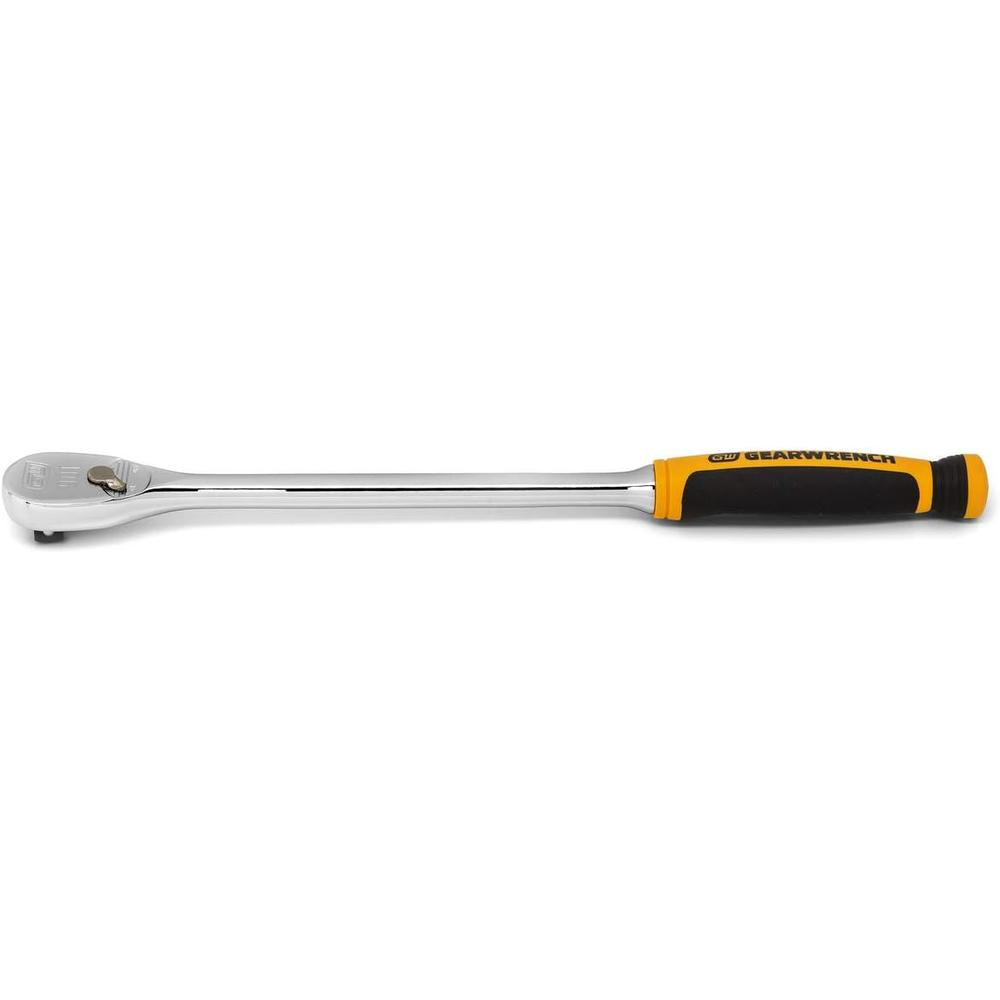 GearWrench 81265T 3/8" Drive 90-Tooth Long Handle Dual Material Teardrop Ratchet 13"
