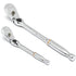 GearWrench 81274T 2 Pc. 1/4" & 3/8" Drive 90-Tooth Locking Flex Head Teardrop Ratchet Set