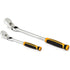GearWrench 81275T 2pc 1/4" & 3/8" Drive 90-Tooth Dual Material Locking Flex Head Teardrop Ratchet Set