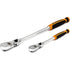 GearWrench 81275T 2pc 1/4" & 3/8" Drive 90-Tooth Dual Material Locking Flex Head Teardrop Ratchet Set