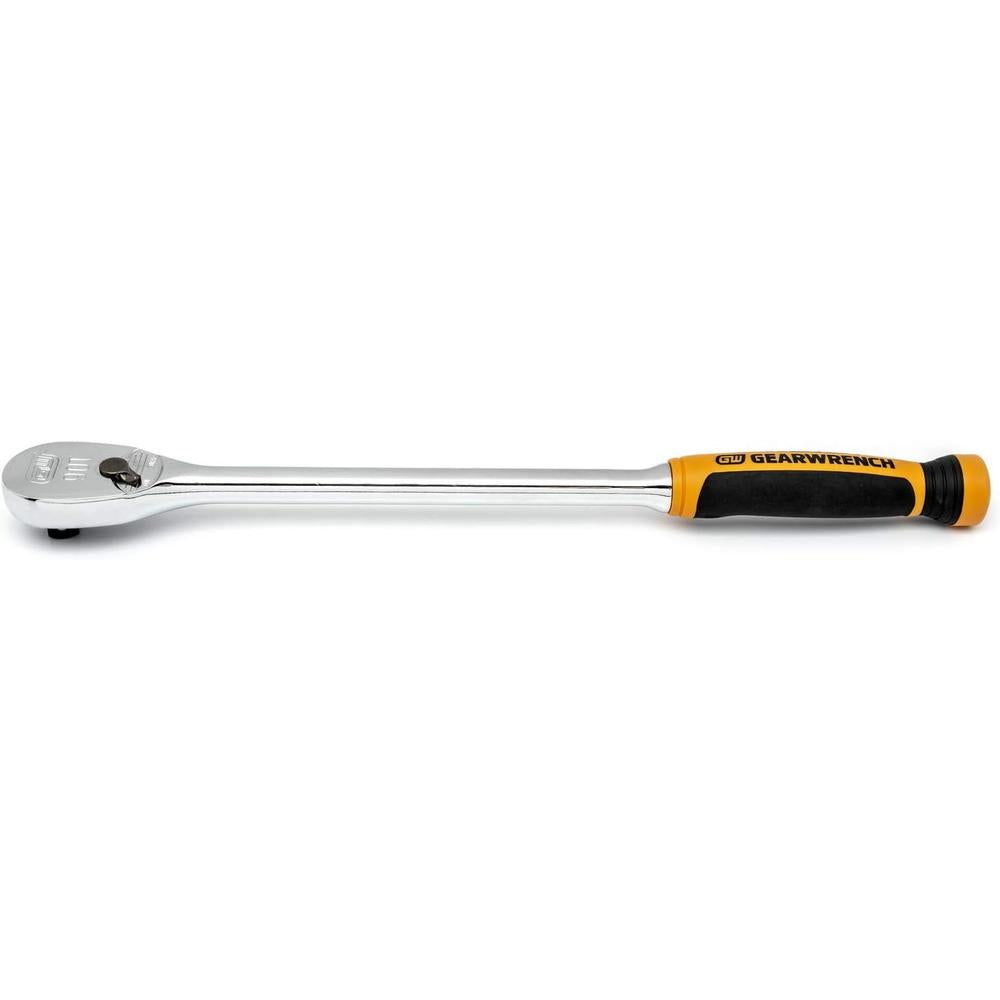 GearWrench 81361T 1/2" Drive 90-Tooth Long Handle Dual Material Teardrop Ratchet 16.5"