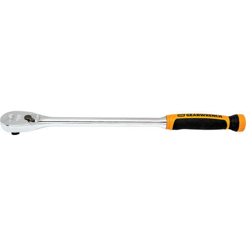 GearWrench 81361T PG119 - 16" LONG 1/2" DRIVE CUSHION GRIP FIXED HEAD TEARDROP RATCHET, 90-TOOTH - MPR Tools & Equipment