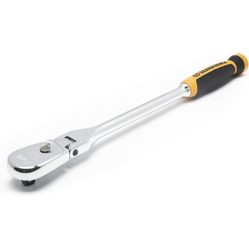 GearWrench 81370T 1/2" Drive 90-Tooth 17" Dual Material Flex Head Teardrop Ratchet