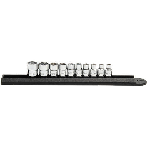 GearWrench 81395 10-pc 1/4" Drive 6 Point Stubby Socket Set SAE, 3/16"-9/16" - MPR Tools & Equipment