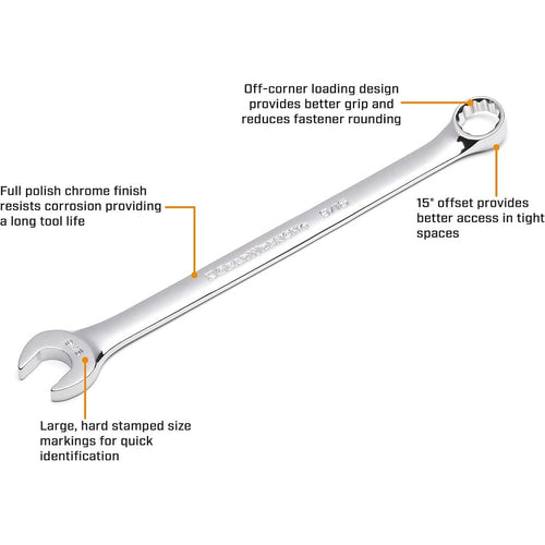 GearWrench 81659 Long Pattern Combination Wrench 11/16", 12 Point