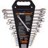 GearWrench 81901 15-Pc. Long Pattern Combination Non-Ratcheting Wrench Set SAE
