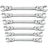GearWrench 81911 6 Piece Flex Flare Nut Wrench Set Metric