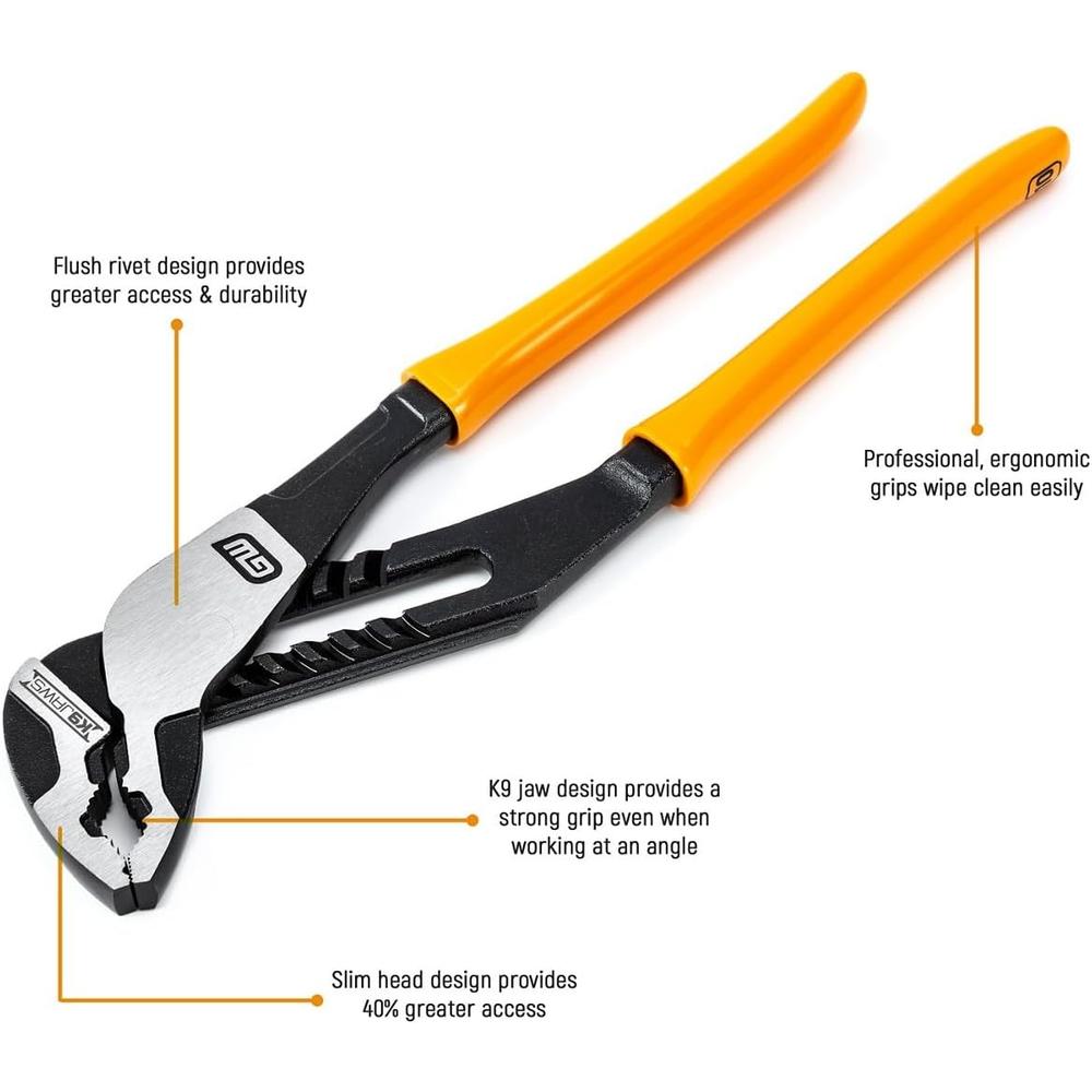 GearWrench 82167 16" Pitbull K9™ V-Jaw Dipped Handle Tongue and Groove Pliers