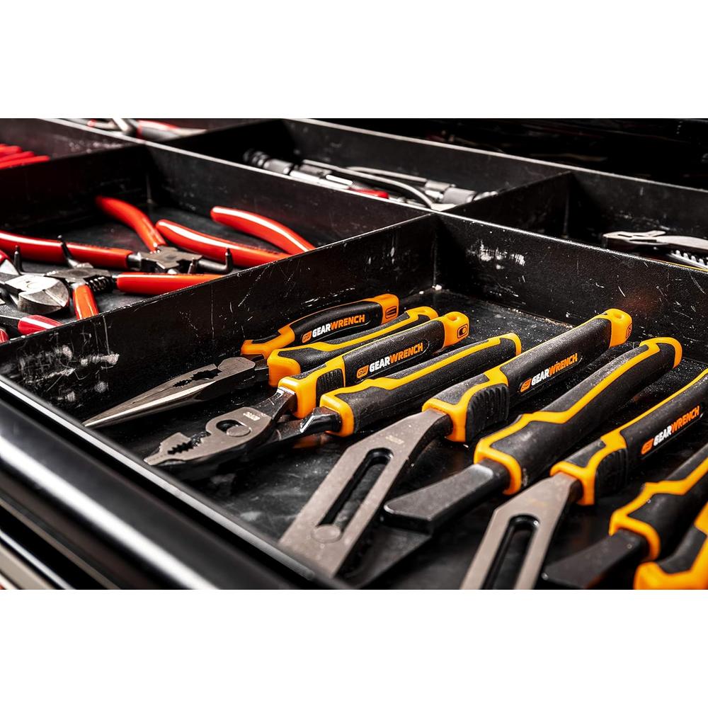 GearWrench 82172C 10" PITBULL K9 V-Jaw Dual Material Tongue and Groove Pliers