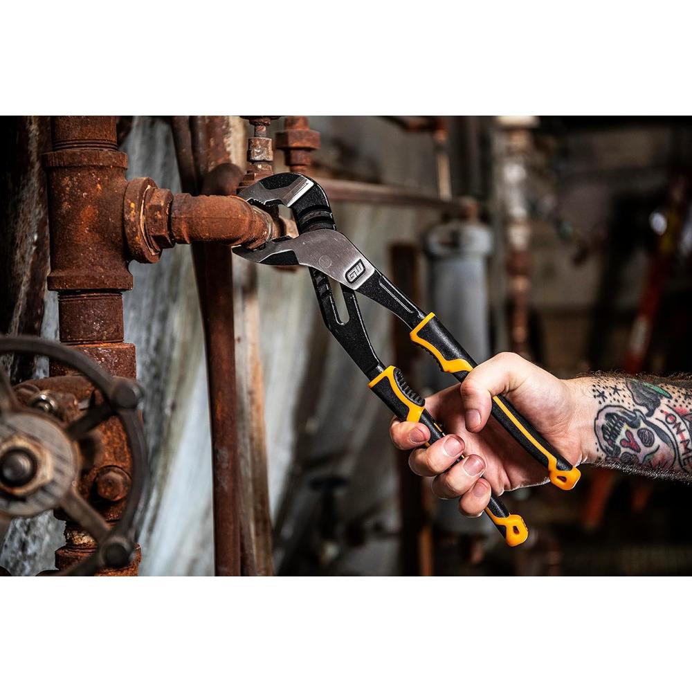 GearWrench 82173C 12" Pitbull K9 V-Jaw Dual Material Tongue & Groove Pliers