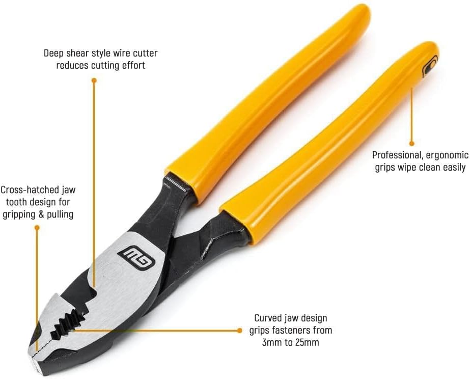 GearWrench 82174 6" Pitbull Dipped Handle Slip Joint Pliers