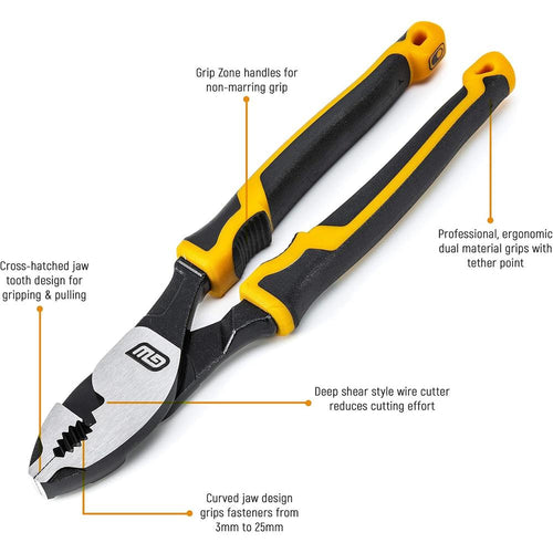 GearWrench 82174C 6" Pitbull Dual Material Slip Joint Pliers