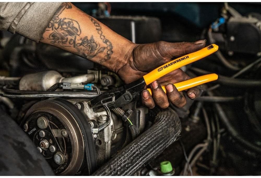 GearWrench 82181-06 9.5" Pitbull Dipped Handle Lineman's Pliers, AWG5