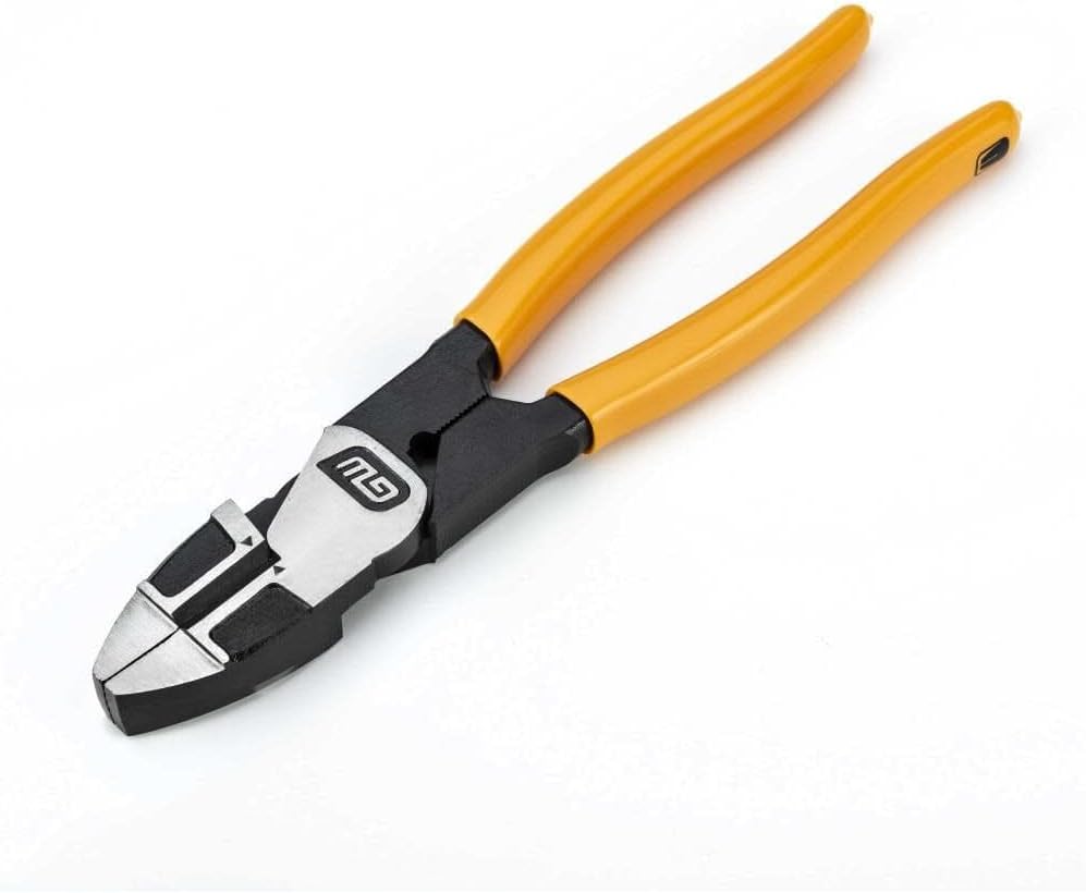 GearWrench 82181-06 9.5" Pitbull Dipped Handle Lineman's Pliers, AWG5