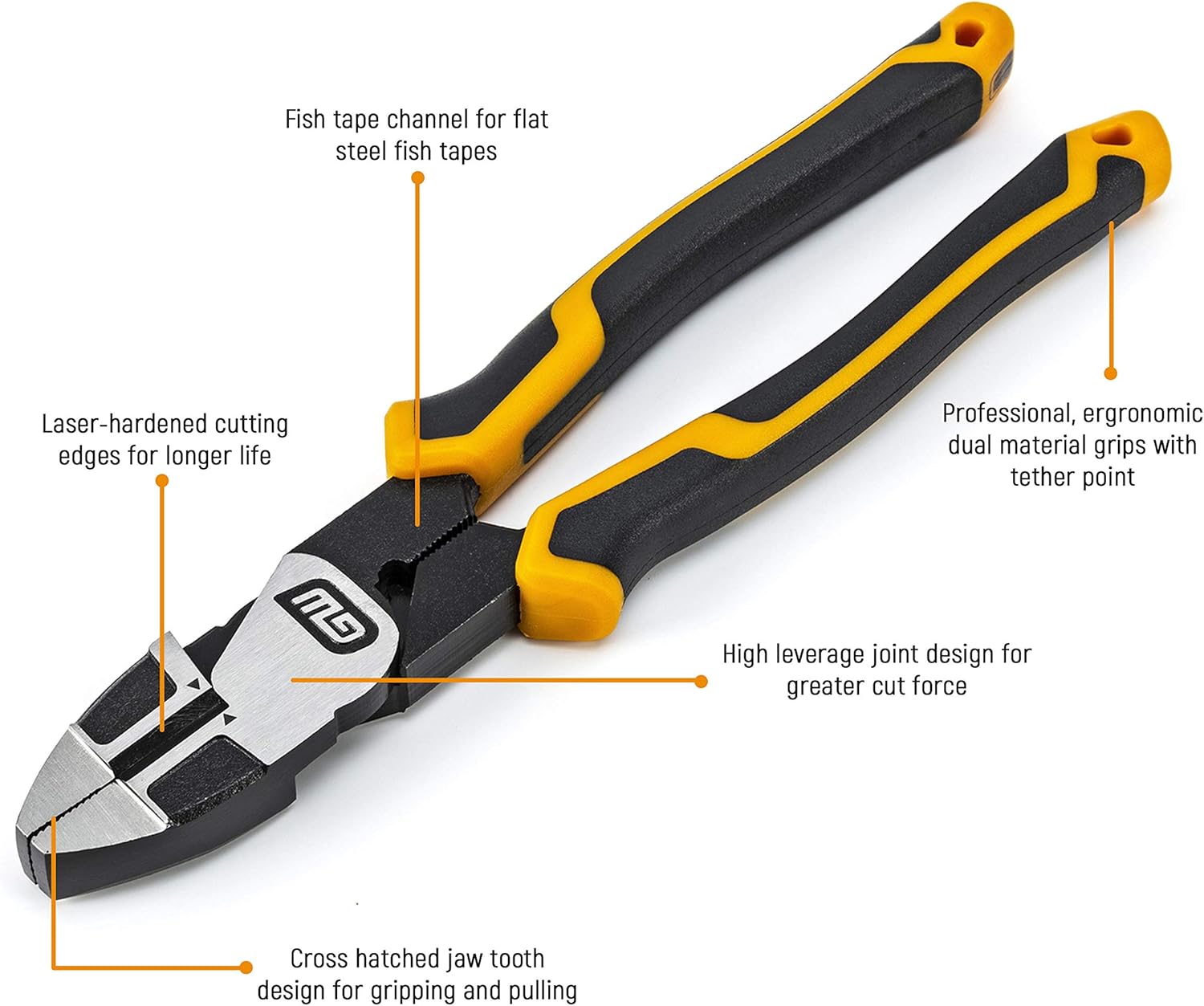 GearWrench 82181C-06 9.5" Pitbull Dual Material Lineman's Pliers