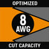 GearWrench 82183C-06 7" PIT-BULL DIAGONAL CUTTING PLIERS W/ CUSION GRIP, AWG8 CUT CAPACITY