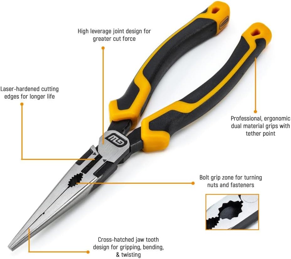 GearWrench 82204C-06 6-Piece Pitbull Dual Material Mixed Plier Set