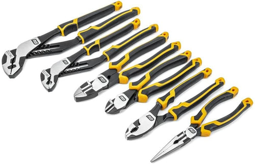 GearWrench 82204C-06 6-Piece Pitbull Dual Material Mixed Plier Set