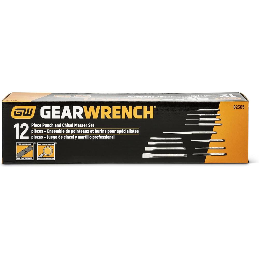 GearWrench 82305 SET PNCH & CHSL 12PC