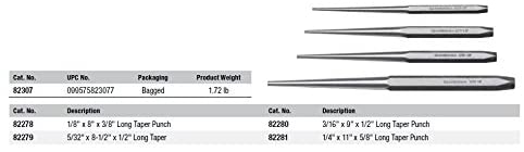 GearWrench 82307 4 Piece Long Taper Punch Set - MPR Tools & Equipment