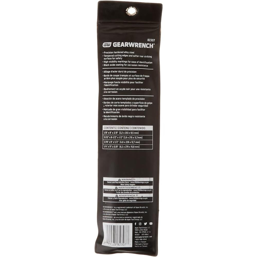 GearWrench 82307 4 Piece Long Taper Punch Set