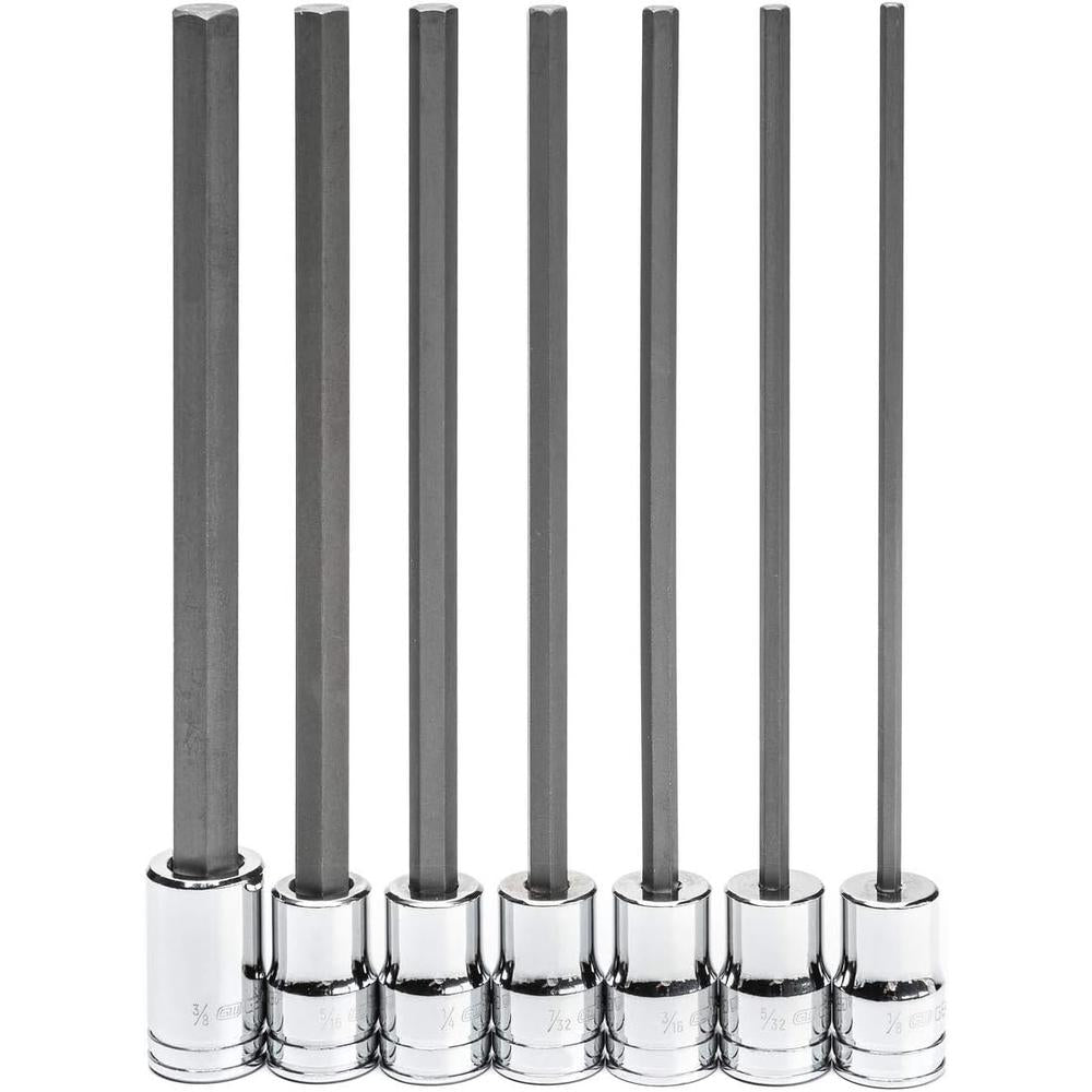 GearWrench 82537 SET LNG HEX BIT SKT 3/8DR 7PC SAE