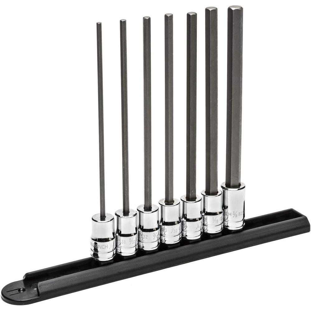 GearWrench 82537 SET LNG HEX BIT SKT 3/8DR 7PC SAE