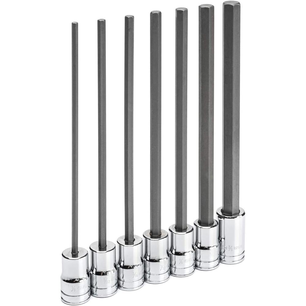 GearWrench 82537 SET LNG HEX BIT SKT 3/8DR 7PC SAE