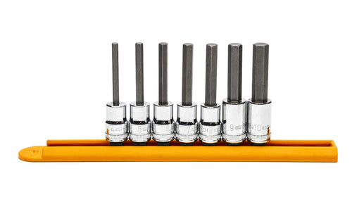 GearWrench 82546 SET MID LNG HEX BIT SKT 3/8DR 7PC MM