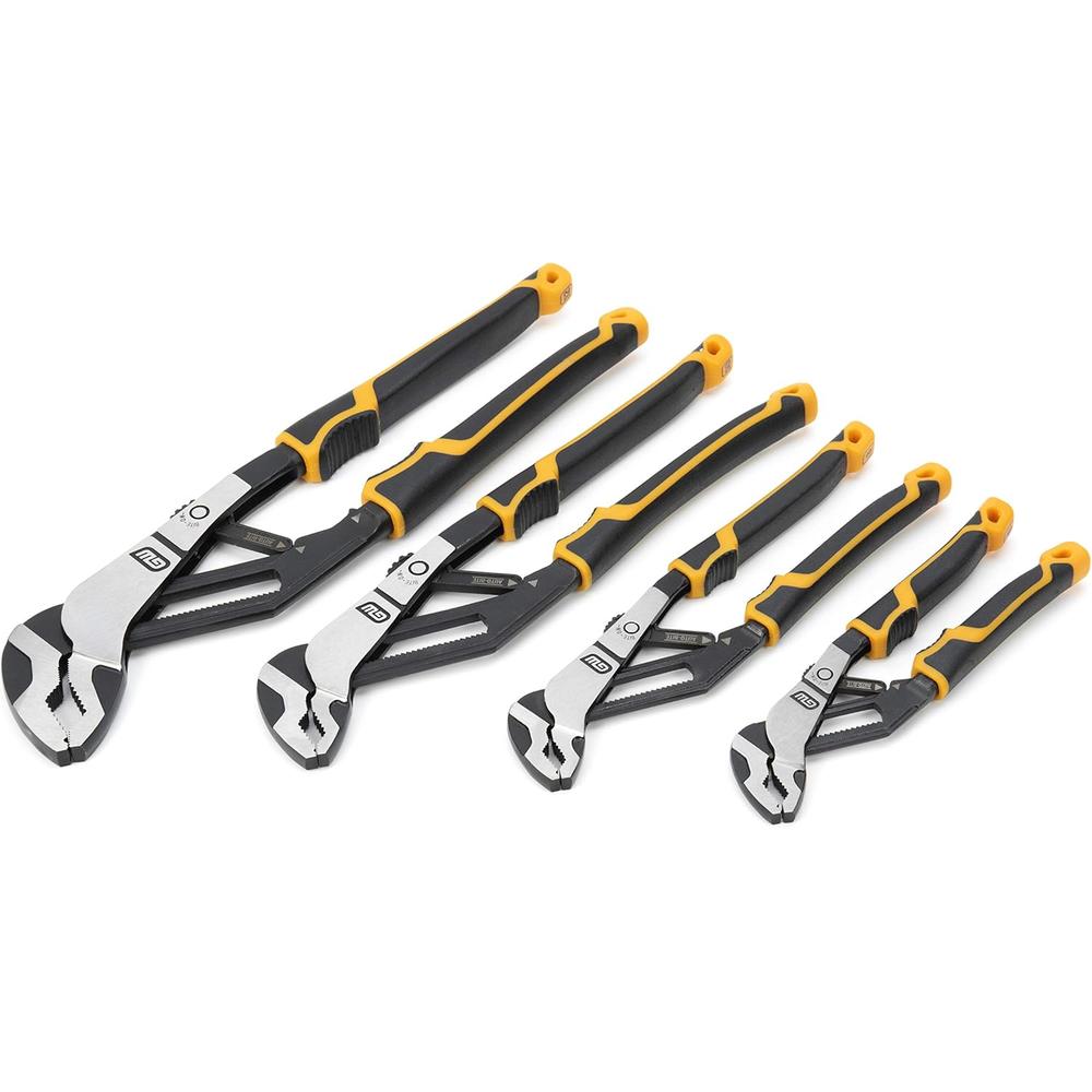 GearWrench 82594C 4-Piece Pitbull Auto-Bite Tongue & Groove Dual Material Pliers Set