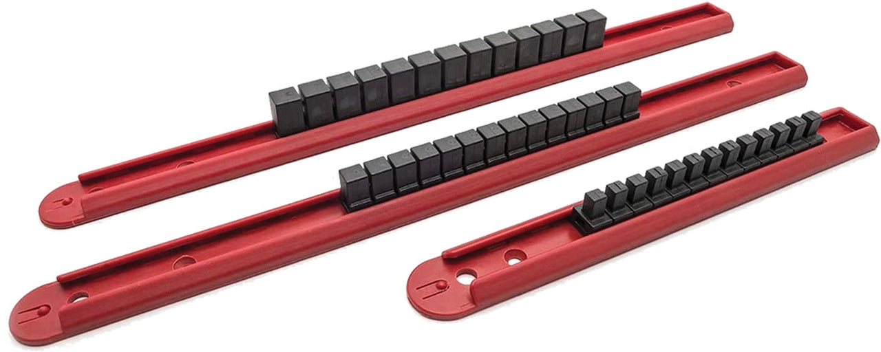 GearWrench 83103 3pc Drive Socket Rail Set (Includes 40 Clips) - MPR Tools & Equipment