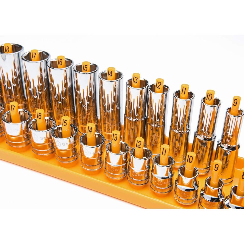 GearWrench 83119 3 Pc. 1/4", 3/8" & 1/2" Drive Metric Socket Storage Tray Set