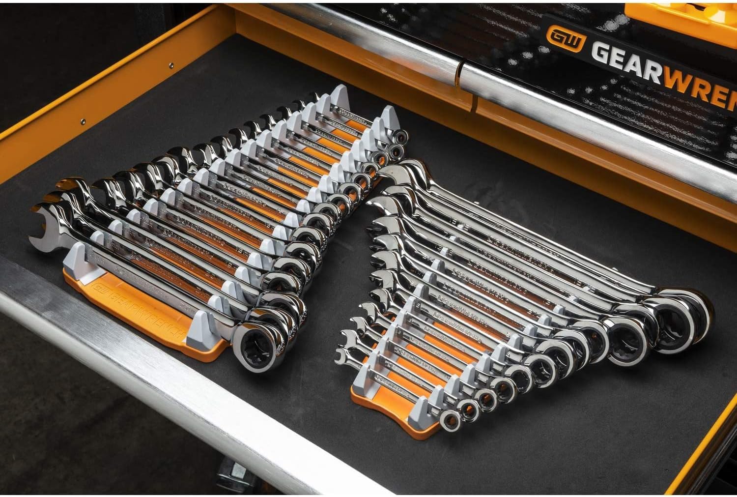 GearWrench 83121 2 Pc. 16 Slot Reversible Wrench Rack