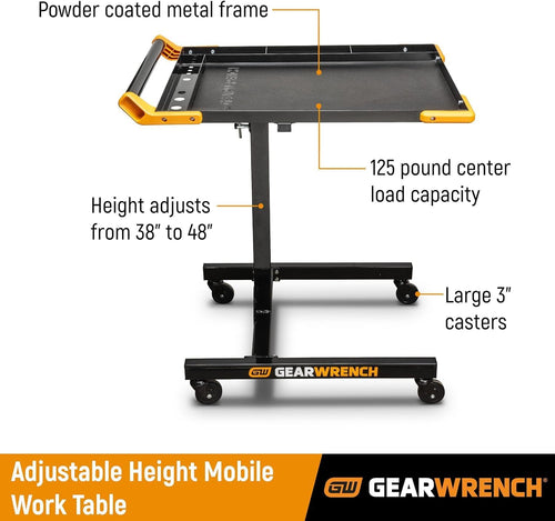 GearWrench 83166 Adjustable Height Mobile Work Table