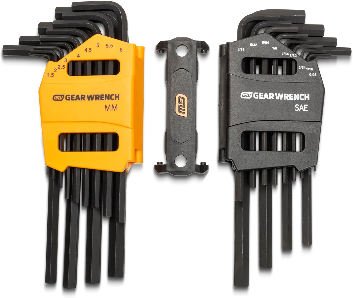 GearWrench 83504 26pc SAE/Metric Long Arm Hex L-Key Set, 0.05" – 3/8", 1.5mm – 10mm