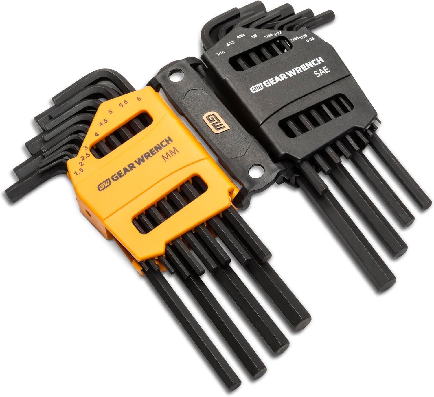 GearWrench 83504 26pc SAE/Metric Long Arm Hex L-Key Set, 0.05" – 3/8", 1.5mm – 10mm