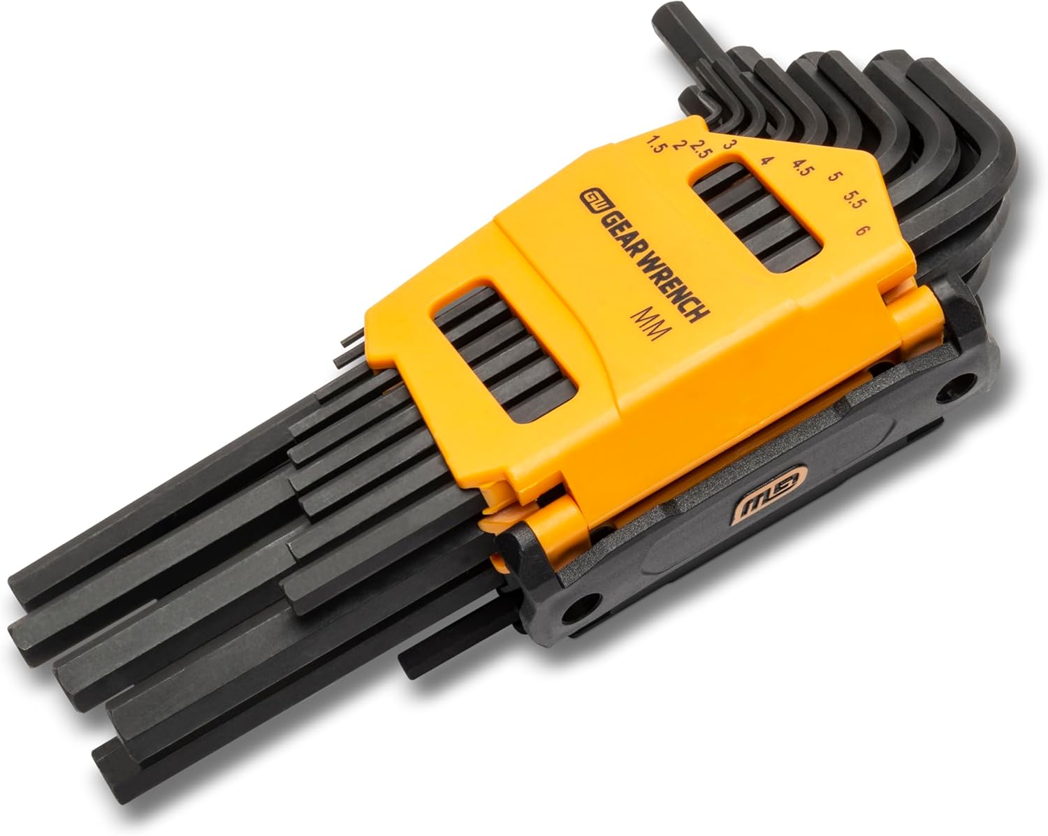 GearWrench 83504 26pc SAE/Metric Long Arm Hex L-Key Set, 0.05" – 3/8", 1.5mm – 10mm