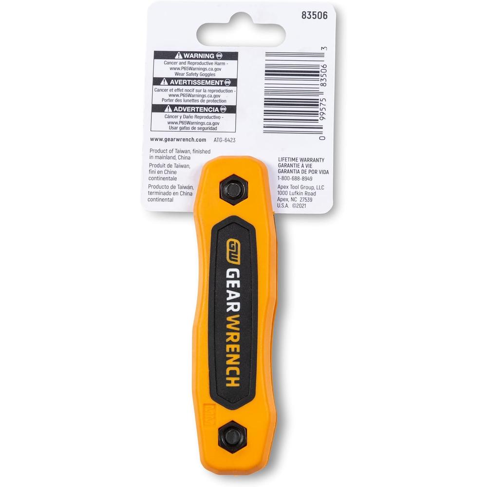 GearWrench 83506 8-Piece Metric Folding Hex Key Set