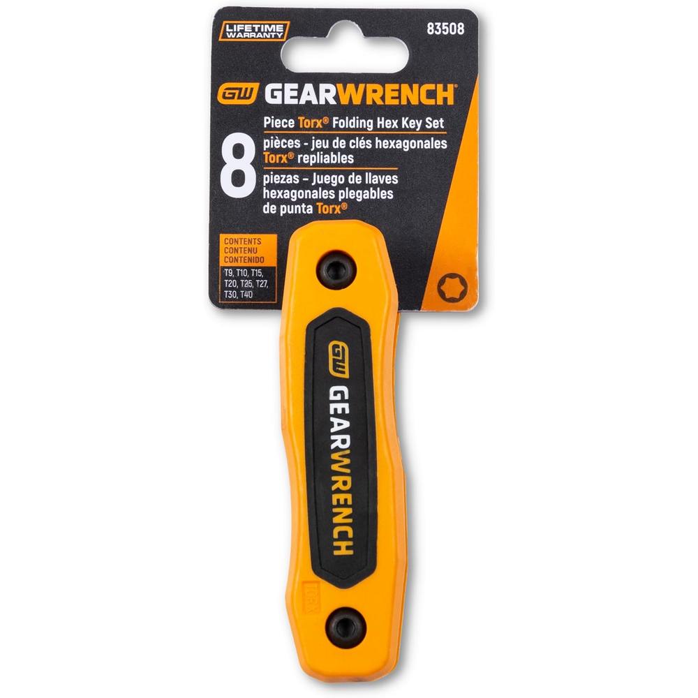 GearWrench 83508 8-Piece Torx Folding Hex Key Set